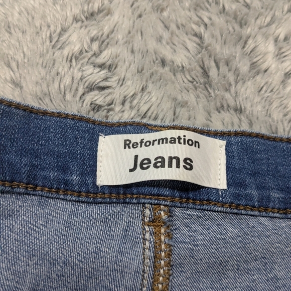 Reformation High Rise Harper Skinny Jeans Blue  Destin  Size 29 - Picture 5 of 11